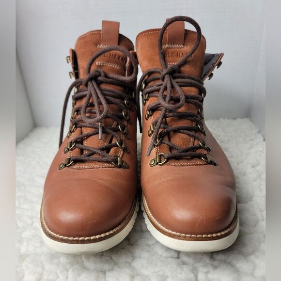 Cole Haan ZeroGrand Hiker Water-Resist Boot Size 11.5 Brown Ankle Shoes C25555 - Picture 2 of 11